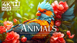 IMMERSED IN A WILD ENVIRONMENT  Dolby Vison 4K HDR | with Cinematic Sound (Colorful Animal Life)