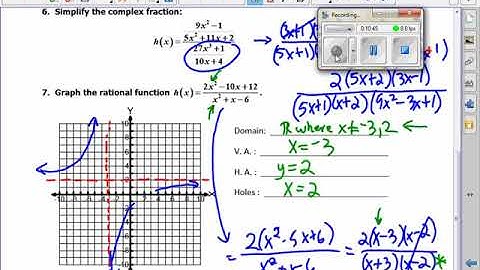 extra review for the Unit 6 test on Rational Expressions, Equations & Graphs, video