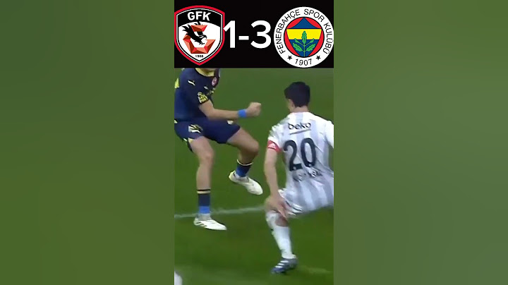 Gaziantep fk 1-4 Fenerbahçe maç özeti
