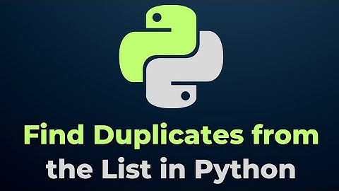 How to find duplicates from a list in Python #python #program