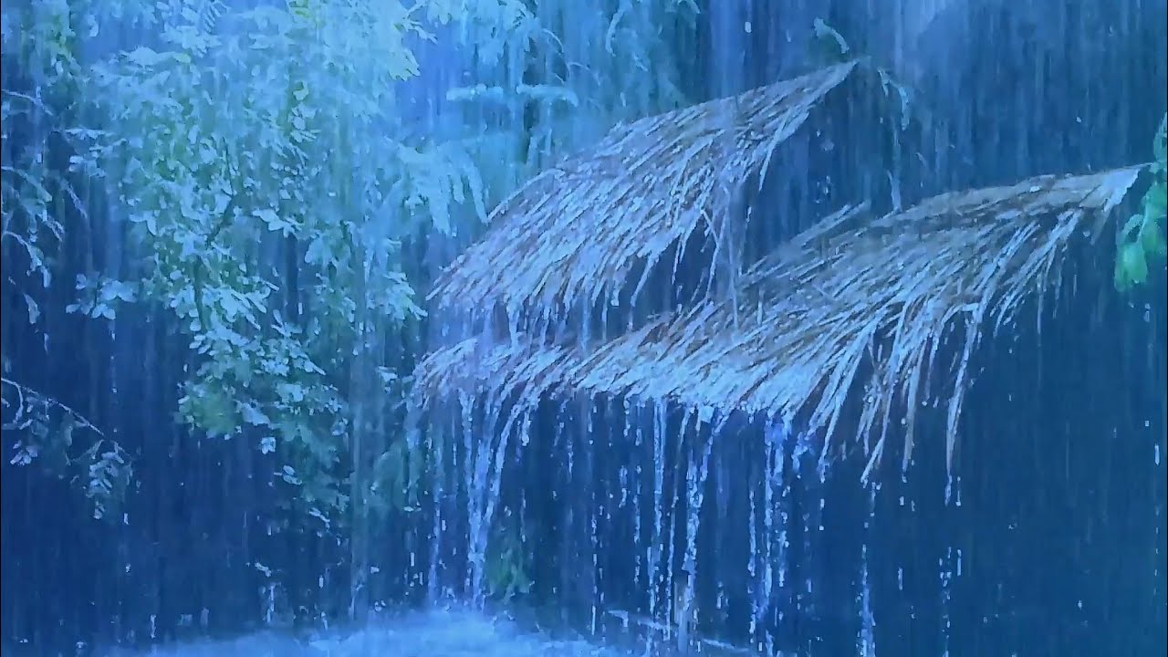 Best Rain Sound for Relaxation: 1 hour of heavy rain and thunderstorm ...