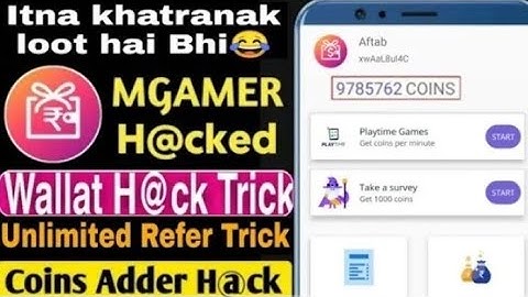 Mgamer App  Refer  Script | Mgamer App Unlimited trick | Mgamer Coin Adder Script