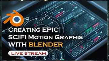 🔴 blender live  - creating scifi HUD and motion graphics animation in blender