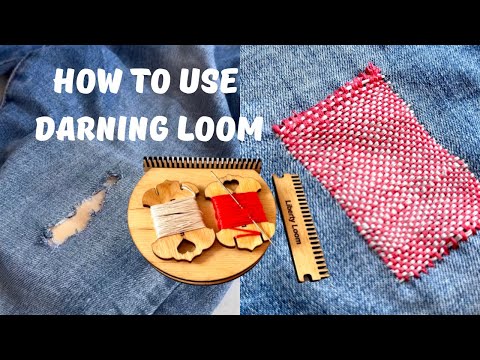 Видео: How to use Darning loom, How to use Speedweve loom, Mend and repair fabric using mini darning loom