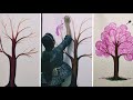 Wall painting  cherry blossoms tree  easy to draw on wall  step by step wall painting  shorts