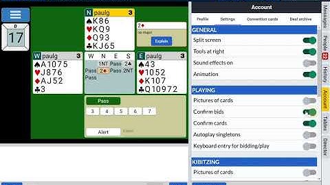 Confirming calls and plays on BBO