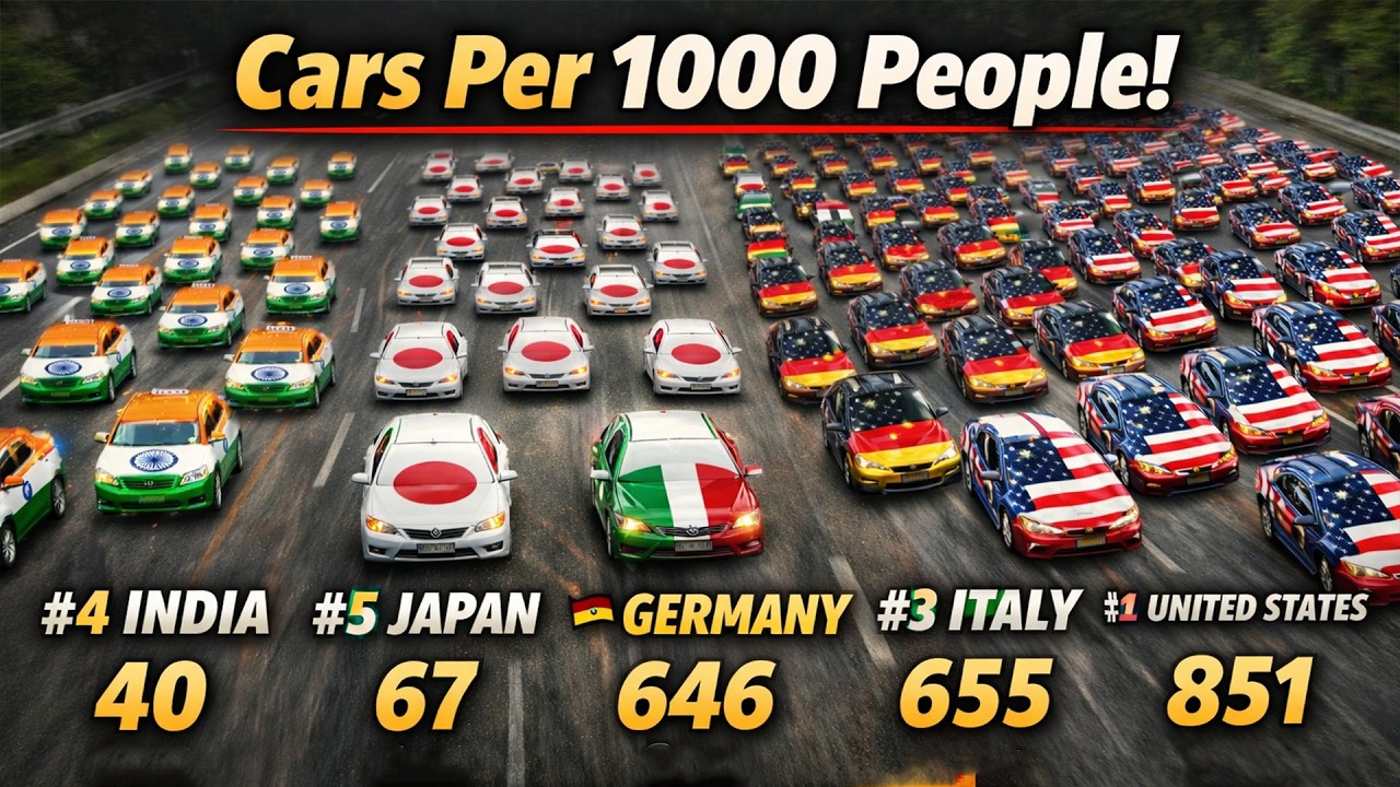 Number of Cars per 1000 People by Country | Cars population