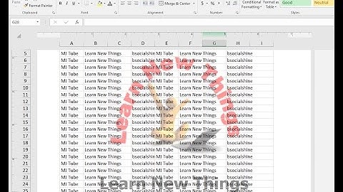 How to Insert Watermark in MS Excel (Image & Text)