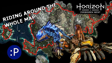 Horizon Forbidden West TIMELAPSE Riding Around the Map Edge, Scenic Route Ep28