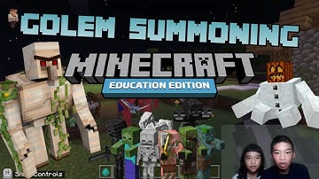 How to Code MINECRAFT: *GOLEM SUMMONING* in Minecraft: Education Edition with PYTHON