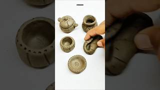 clay kitchen set, #miniature #creativeclayideas #kitchenset #clay #diy #homecraft