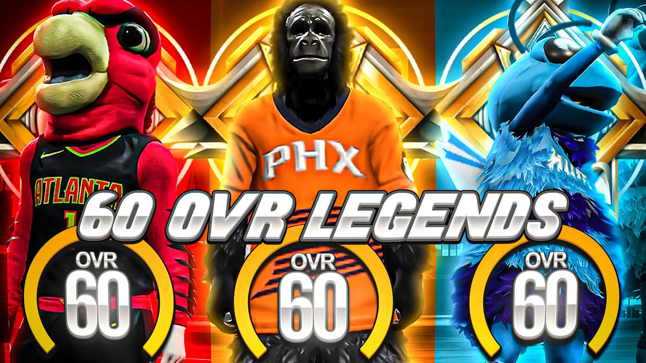 3 LEGEND MASCOTS PLAY PARK ON 60 OVERALLS IN NBA 2K21(WE COULDNT BE