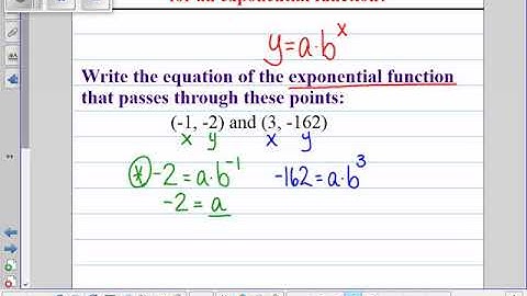 Algebra - 7.2.1 & 7.2.2 Curve Fitting using a system of equations
