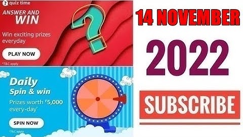 Amazon Quiz Answers Today | Amazon Quiz Today | 14 November 2022