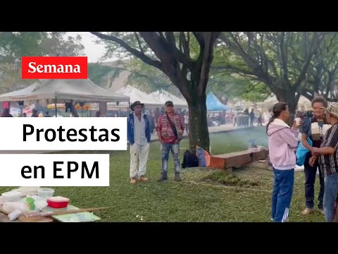 24 horas de protestas a las afueras de EPM contra Hidroituango | Semana noticias