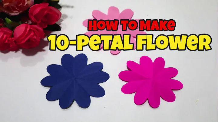 How To Make A 10-petal Flower For DIY Paper Craft | Step By Step Tutorial