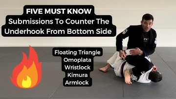 5 MUST KNOW Submissions to Counter The Underhook From Bottom Side Control