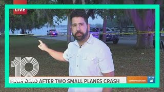 4 people killed after Winter Haven planes collide mid-air, plummet into lake below