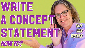 How to Write a Concept Statement