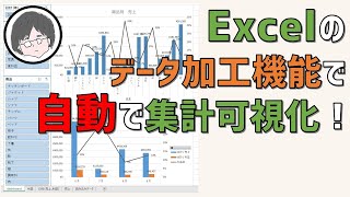 Excelのデータ加工機能で自動で集計可視化する方法を解説【PowerQuery】【ピボットテーブル】【ピボットグラフ】