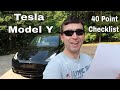 40 Point Tesla Model Y Checklist Tesla Pick Up Guide  | Tesla Model Y