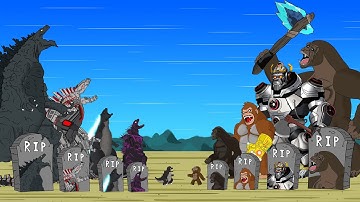TEAM GODZILLA vs KING KONG: If Boundary Changes ? | Godzilla Cartoon Compilation