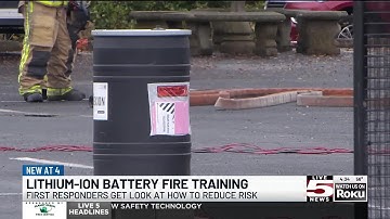 VIDEO: First responders learn how to battle lithium-ion battery fires