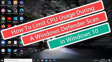 How To Limit CPU Usage During A Windows Defender Scan in Windows 10