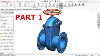 Solidworks tutorial | Design of Gate valve in Solidworks Part 1