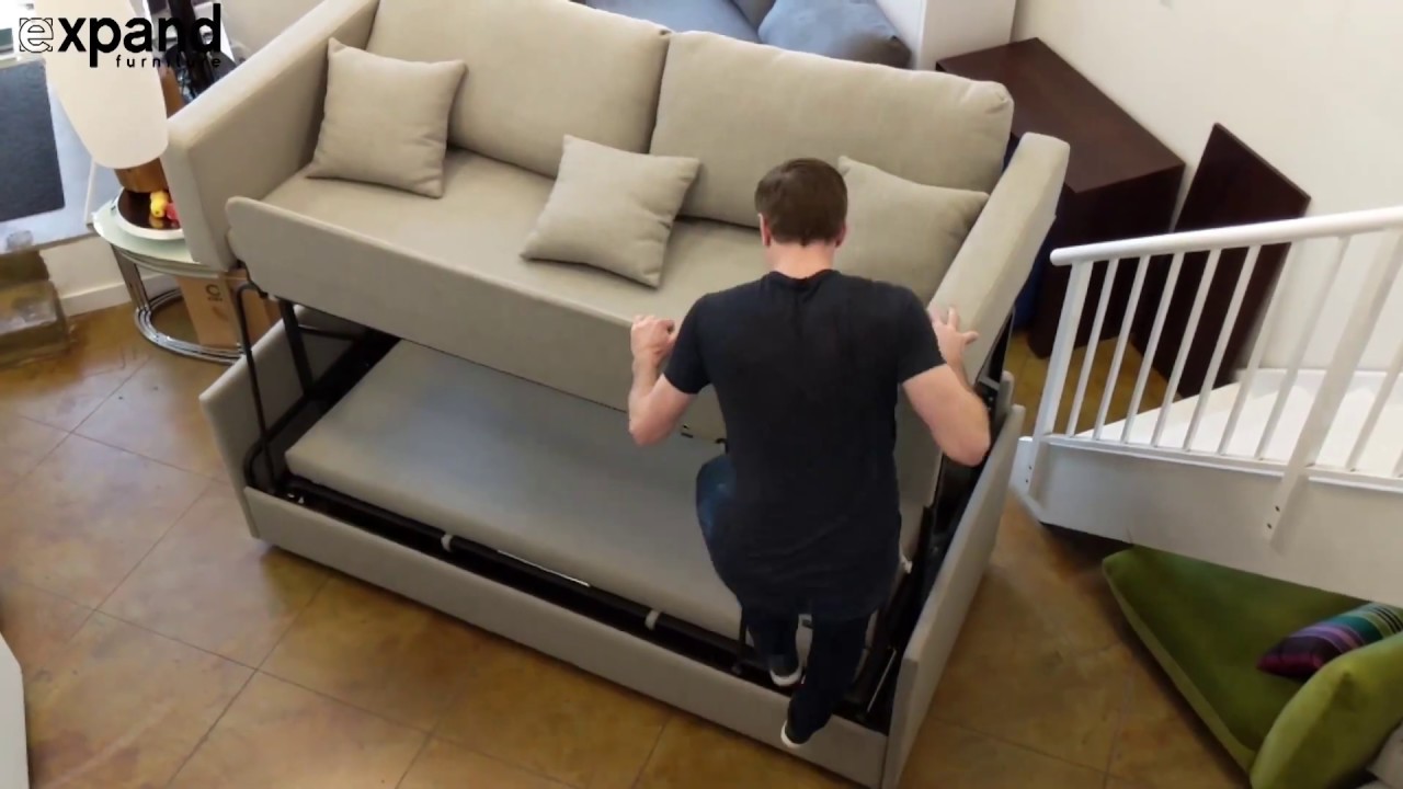 Dormire Sofa Bunk Bed Transformer Demonstration - YouTube