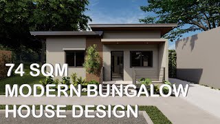 74 SQM MODERN BUNGALOW HOUSE DESIGN | Konsepto Designs