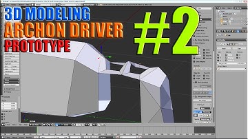 Low Poly Weapon 3D Modeling TimeLapse | Archon Driver Protoype | Part 2