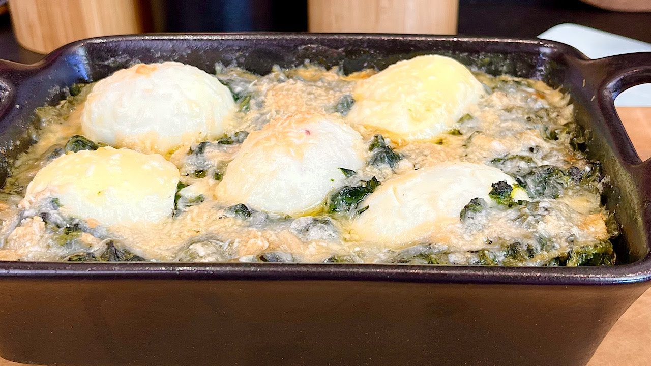 Epinards et oeufs durs gratinés