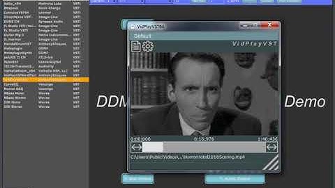Demo DDMF Metaplugin Synth hosting VidPlayVST with Horror Hotel Film Score Contest trailer