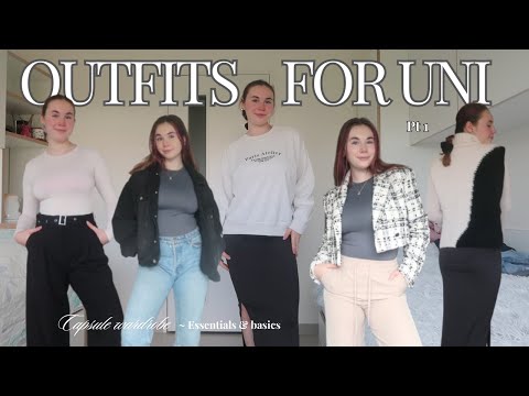 A Capsule Wardrobe for Uni | Outfits using basics & essentials (Pt I)