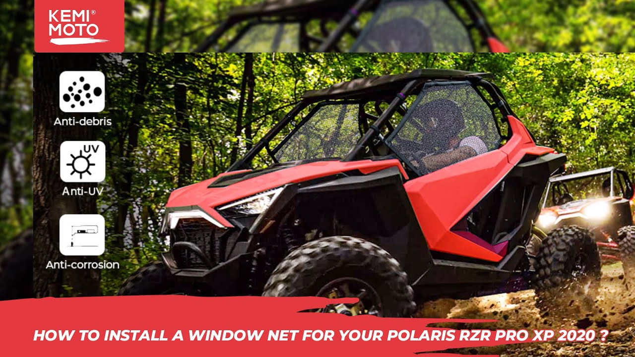 How to install a window net for your Polaris RZR PRO XP 2020?