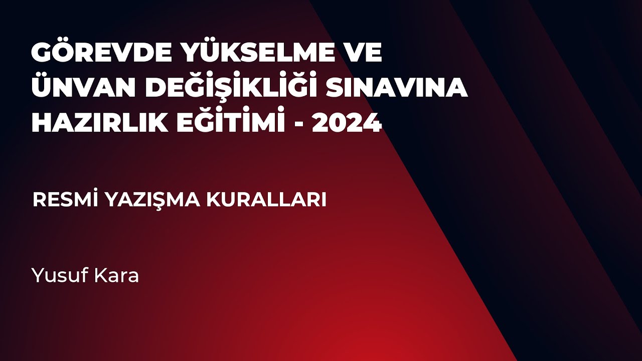 Resmi Yazışma Kuralları