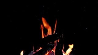 Crackling Fire Sounds and gentle cricket sound for relaxation - magic night