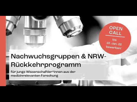 GSO Webinar: Nachwuchsgruppen und NRW-Rückkehrprogramm