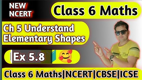 Class 6 Maths Chapter 5 understanding Elementary Shapes Ex 5.8  #harshacademy #ncertclass6maths