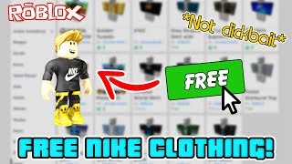 How To Get Free Nike Clothing In Roblox Not Clickbait Youtube - roblox nike t shirt free