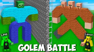ฉันสร้าง THE NEWS ZOMBIE VS VILLAGER GOLEM BATTLE ใน Minecraft! โกเล็มเหลือเชื่อ!