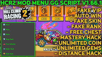 HILL CLIMB RACING 2 MOD MENU GG SCRIPT V1.66.1