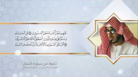 تلاوة عظيمة رهيبة خاشعة من سورة النمل | القارئ : عبدالرحمن المسعودي