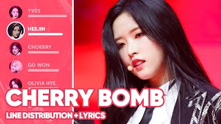 LOONA - Cherry Bomb (Line Distribution   Lyrics Color Coded) PATREON REQUESTED