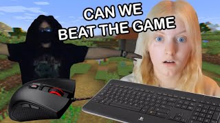 minecraft but i control the keyboard and my friend controls the mouse