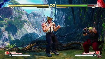 STREET FIGHTER 5 CHAMPION GUILE KILLER M. BIG DAMAGE (HARDEST LEVEL) TRAINING MODE  CONTROLLER MODE
