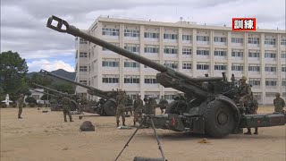 自衛隊松山駐屯地が大砲訓練を公開・愛媛新聞