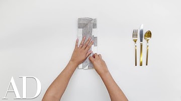 How to Fold a Napkin for a Dinner Party: The Basic Pouch | Architectural Digest