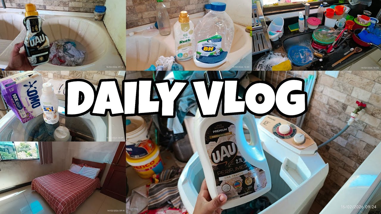 VLOG VIDA REAL|ROTINA PRODUTIVA|LAVANDO ROUPAS NO TANQUINHO|USEI AMACIANTE ✨🫧🧼🌱 #faxina #donadecasa 